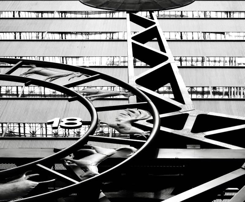 Abstract architectural detail with geometric shapes and lines.